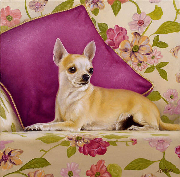 Chihuahua Art Print featuring the painting Chihuahua II by John Silver