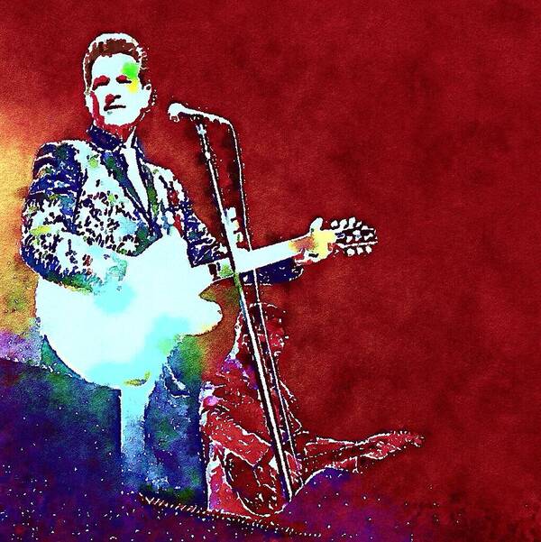 Chris Isaak Art Print featuring the painting Chris Isaak 11 by Nicola Andrews