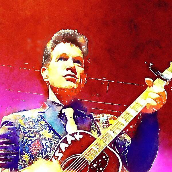Chris Isaak Art Print featuring the painting Chris Isaak 15 by Nicola Andrews