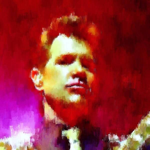 Chris Isaak Art Print featuring the painting Chris Isaak 19 by Nicola Andrews