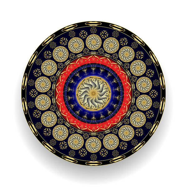 Mandala Art Print featuring the digital art Circularity No. 1534 by Alan Bennington