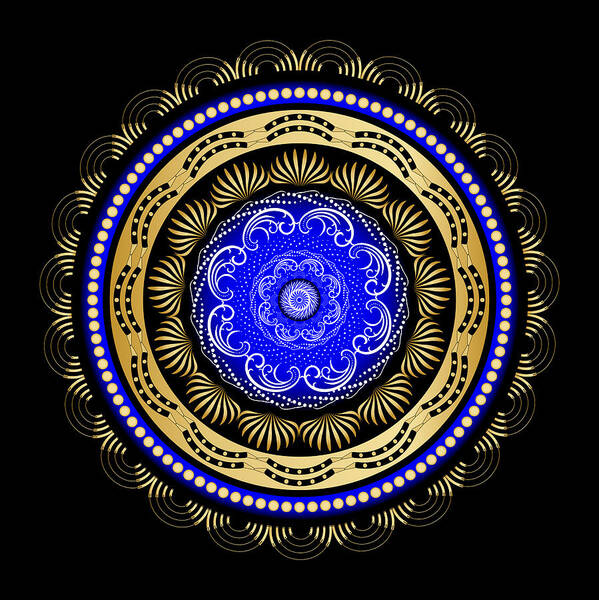 Mandala Digital Art Art Print featuring the digital art Circularity No. 493 by Alan Bennington