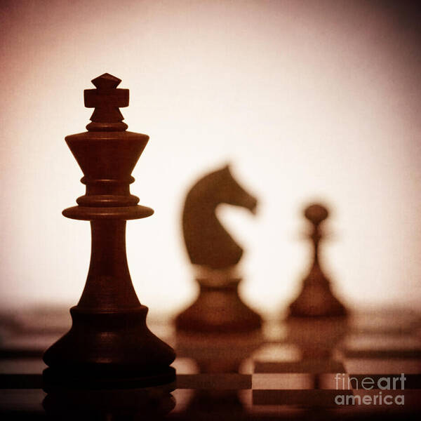 Premium AI Image  Closeup shot of the king chess piece leading