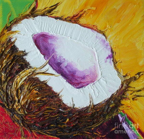 Coconut Art Art Print featuring the painting Coconut Tropical Fruit by Paris Wyatt Llanso
