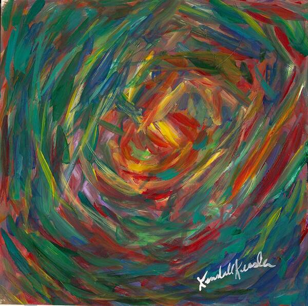 Center Of My Mind Art Print featuring the painting Color Circle by Kendall Kessler