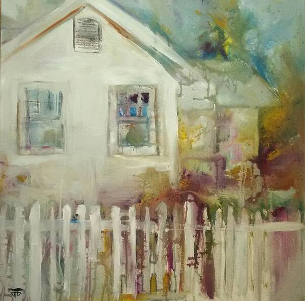  Art Print featuring the painting Cottage Memories by John Gholson