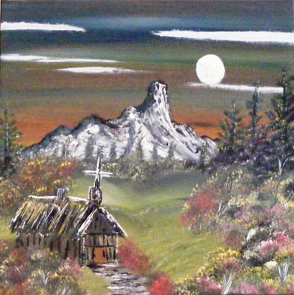 Landscape Art Print featuring the painting Country Faith by Donna Painter