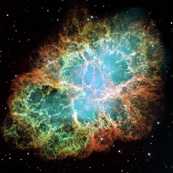 M1 Art Print featuring the photograph Crab Nebula (m1) by Nasaesastscij.hester & A.loll, Asu