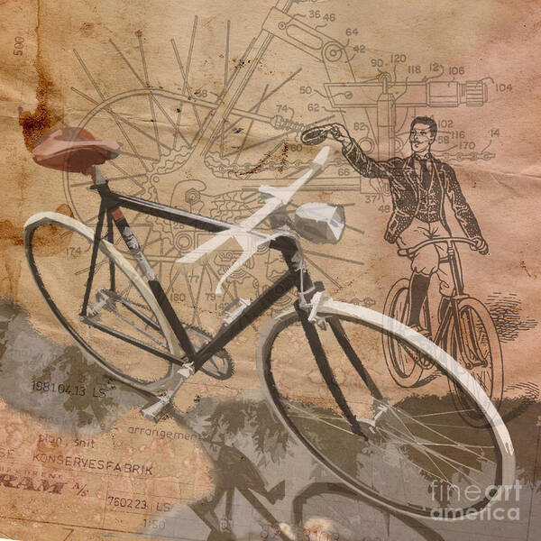 Sport Art Print featuring the digital art Cycling Gent by Sassan Filsoof
