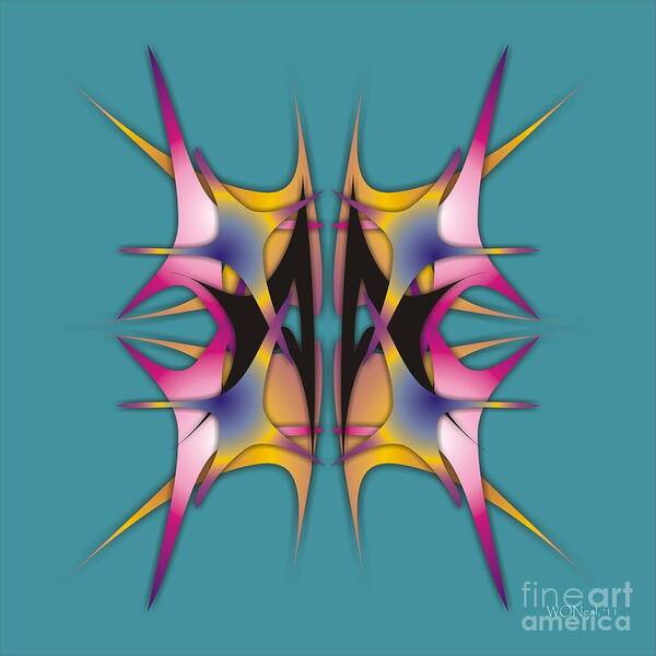 Abstracts Art Print featuring the digital art Dance Electric 2 by Walter Neal