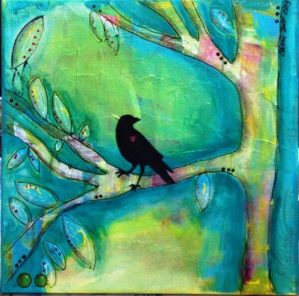Crow Art Print featuring the photograph Day by Carrie Todd