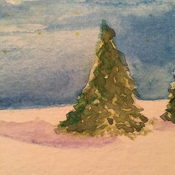 Watercolor Art Print featuring the photograph Detail #christmas #sketch #watercolor by Susan Rooney Hanley