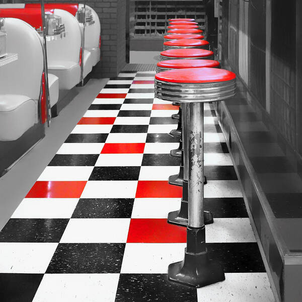 Color Splash Art Print featuring the photograph Diner - 1 by Nikolyn McDonald