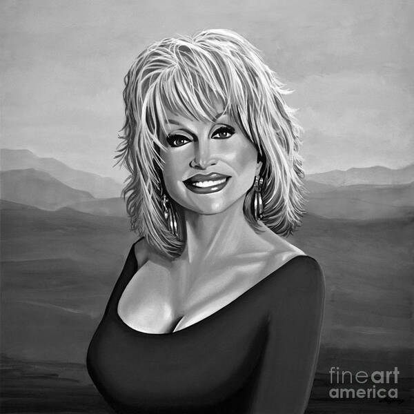 Dolly Parton Art Print featuring the mixed media Dolly Parton 2 by Meijering Manupix