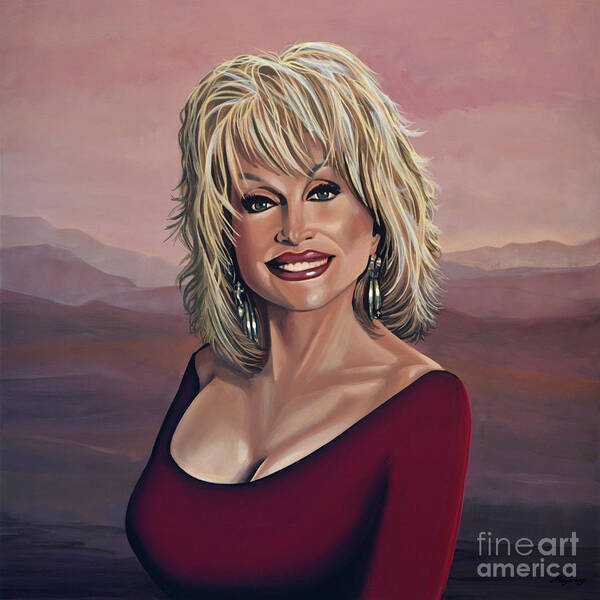 Dolly Parton Art Print featuring the painting Dolly Parton 2 by Paul Meijering