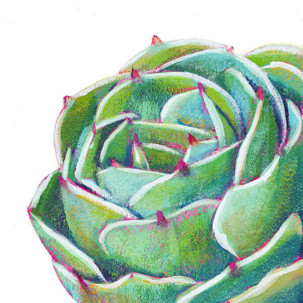 Succulent Art Print featuring the painting Dreams To Come by Athena Mantle