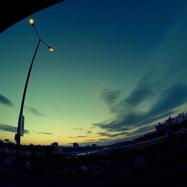 Goprophotography Art Print featuring the photograph Driving By This Scenic View! #sunset by Vishwajeet Kale