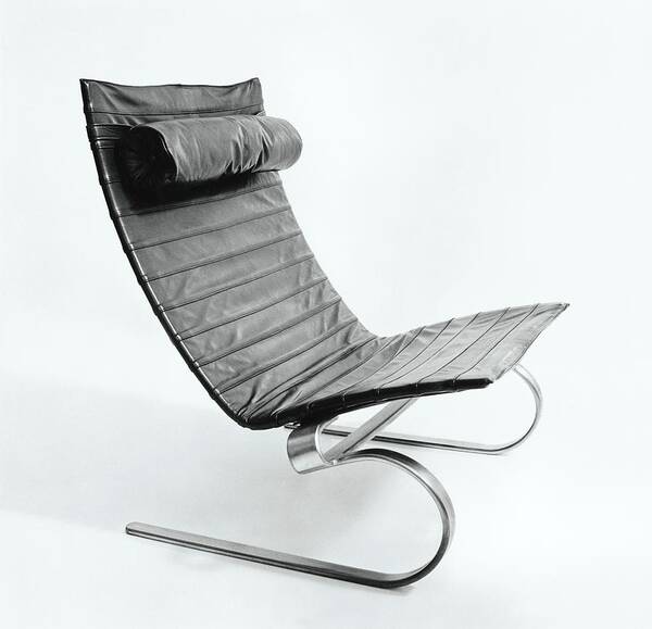 Furniture Art Print featuring the photograph Easy Chair Designed By Paul Kjaerholm by Tom Yee