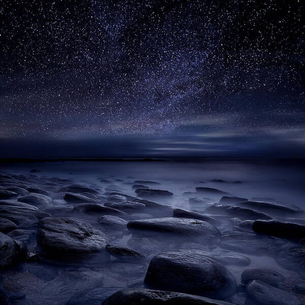 Night Art Print featuring the photograph Echoes of the unknown by Jorge Maia