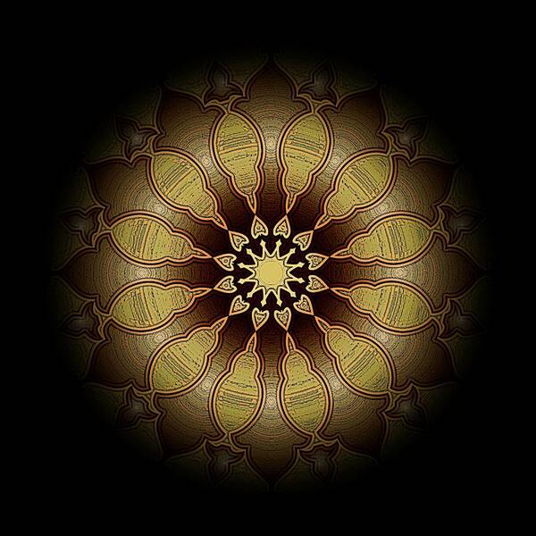 Mandalas Art Print featuring the digital art Eclipsed Mandalas  340 by David Dehner