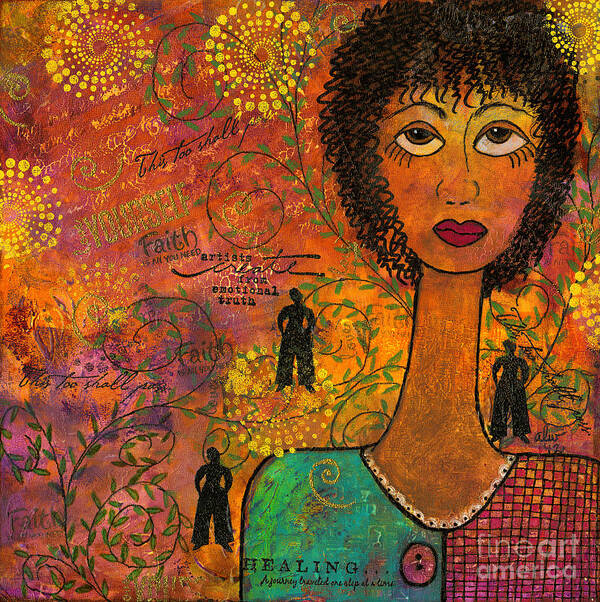 Acrylic Art Print featuring the mixed media Emotional Truth by Angela L Walker