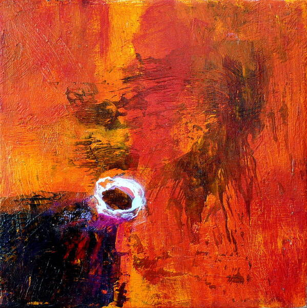 Abstract Art Print featuring the painting Encounter by Jim Whalen