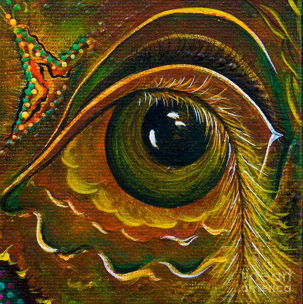 Third Eye Painting Art Print featuring the painting Enigma Spirit Eye by Deborha Kerr