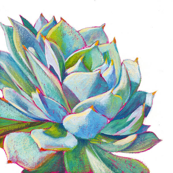 Succulent Art Print featuring the painting Eye Candy by Athena Mantle