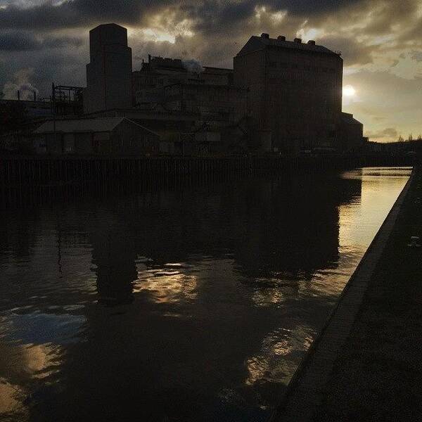 Moody Art Print featuring the photograph Factory Sunset by Phil Tomlinson