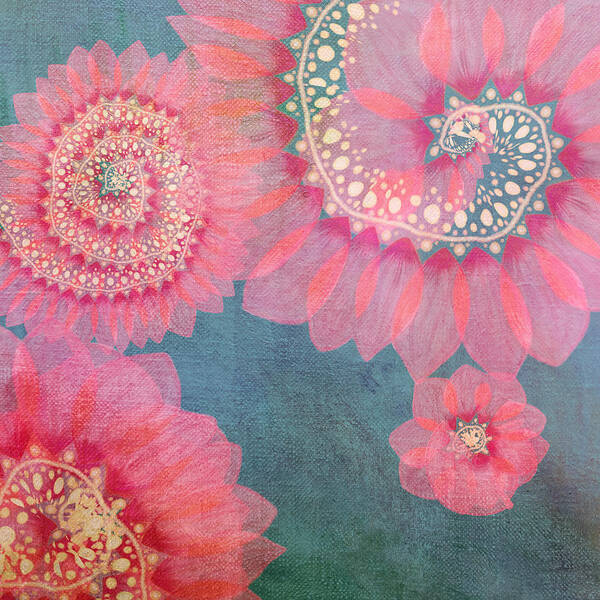 Painting Art Print featuring the painting Fancy Flowers 1 by Bonnie Bruno