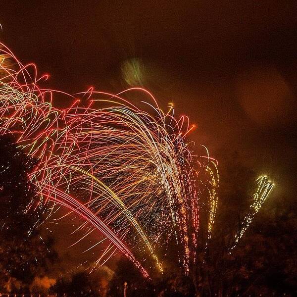 Tamworth Art Print featuring the photograph Firework Display. #fireworks #display by Arron Peters
