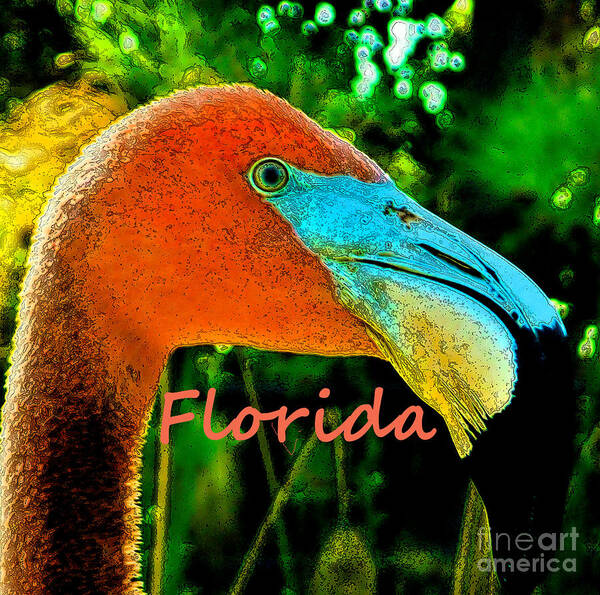 Advertising Art Print featuring the photograph Florida Flamingo by Brigitte Emme