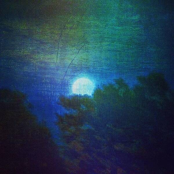 Thesoutherncollective Art Print featuring the photograph Friday 6/13/14 Full Moon - The Honey by Paul Cutright