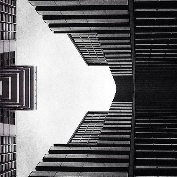 Blackandwhite Art Print featuring the photograph From Beneath #abstractarchitecture by Frankie Hugel