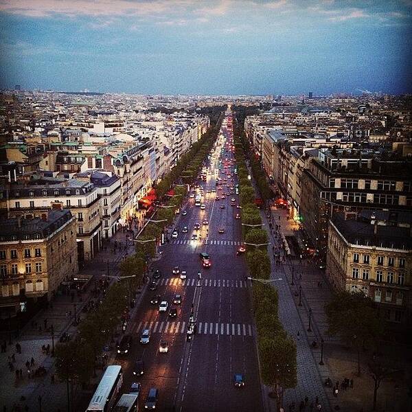 Paris Art Print featuring the photograph From The Top Of The Arc De Triomphe by Hermes Fine Art