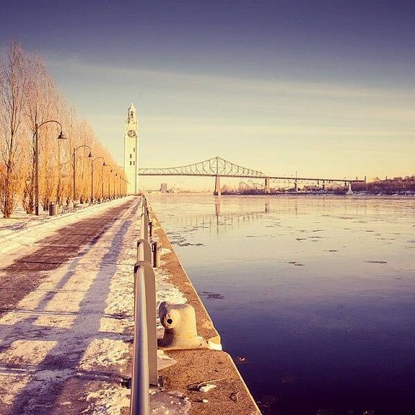 Mtlmoments Art Print featuring the photograph Frosty Boardwalk #montreal #mtlphoto by Tobrook Eric gagnon