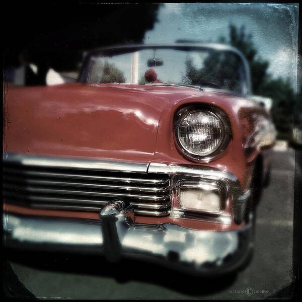 Classic Art Print featuring the photograph Fuzzy Dice Chevy by Tim Nyberg