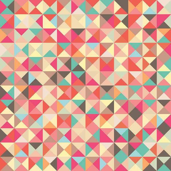 Pixel Art Print featuring the digital art Geometric Pattern by Mike Taylor