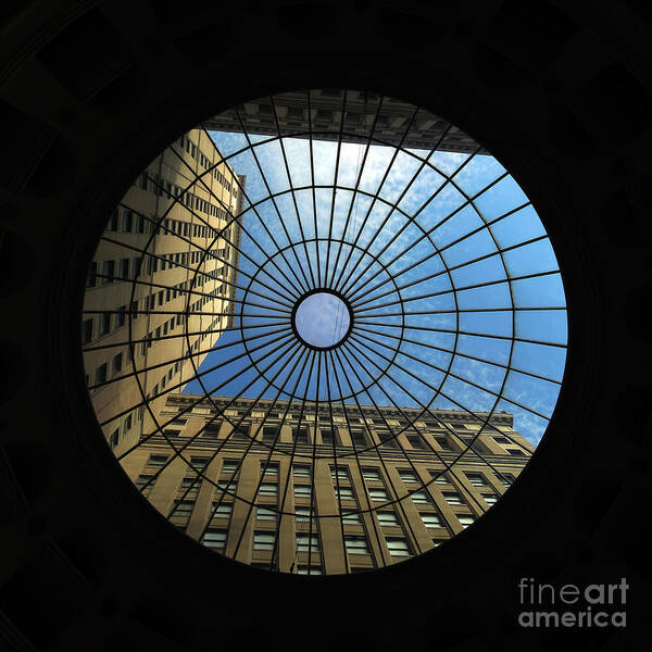 Abstract Art Print featuring the photograph Glass Ceiling by Patricia Januszkiewicz