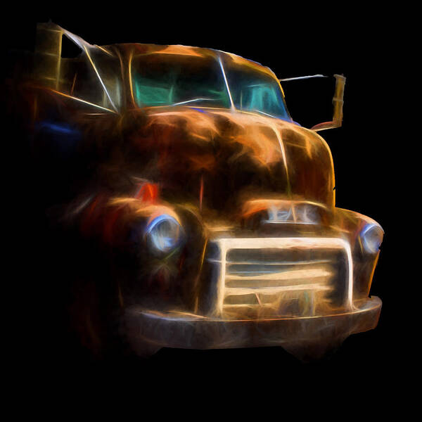 Gmc Truck Art Print featuring the digital art GMC Truck Mid century 1950s by Cathy Anderson