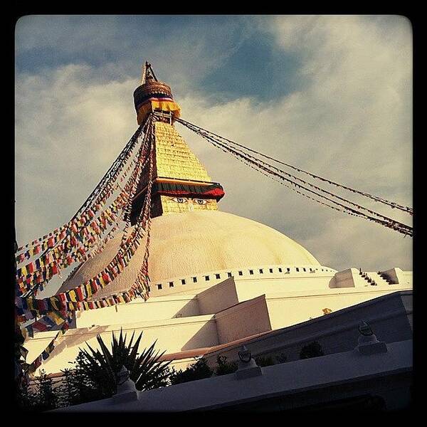 Beautiful Art Print featuring the photograph Golden Stupa by Raimond Klavins