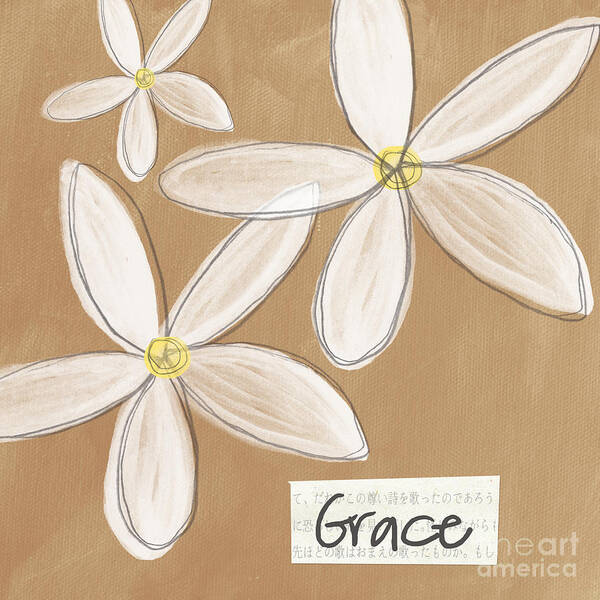 Grace Art Print featuring the mixed media Grace by Linda Woods