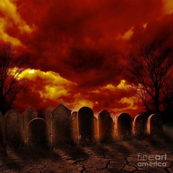 Graveyard Art Print featuring the photograph Graveyard by Jelena Jovanovic