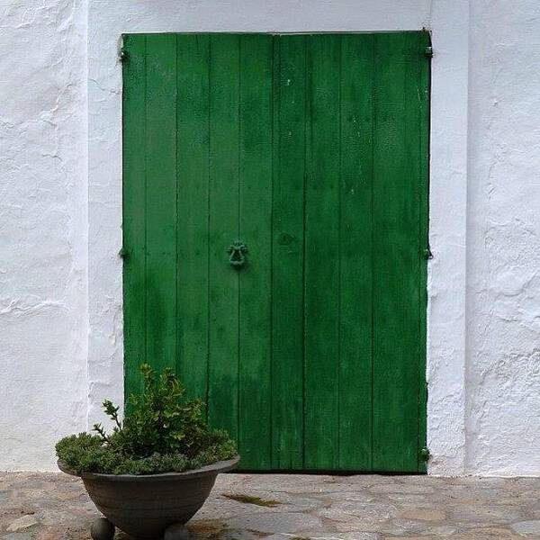  Art Print featuring the photograph Green Door, Ibiza by Balearic Discovery