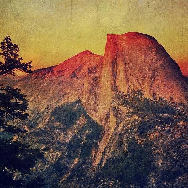  Art Print featuring the photograph Halfdome Sunset by Jill Battaglia