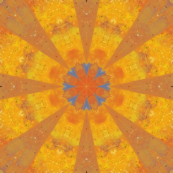 Mandala Art Print featuring the digital art Happiness Mandala by Beth Sawickie