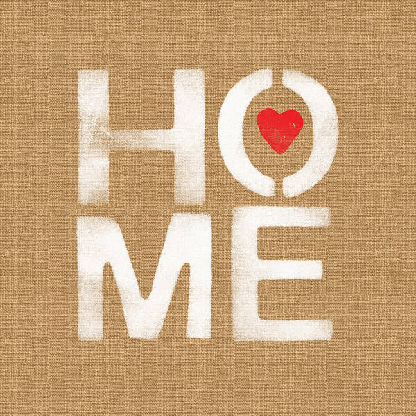 Home Art Print featuring the painting Heart and Home by Linda Woods