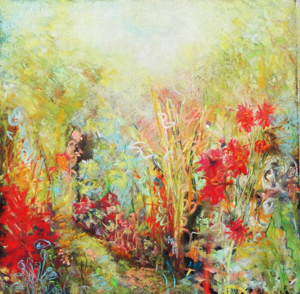 Katies Art Print featuring the painting Heavenly Garden by Katie Black