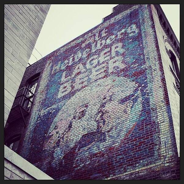 Lager Art Print featuring the photograph Heidelberg Beer Ghostsign In Portland by Jon Kraft