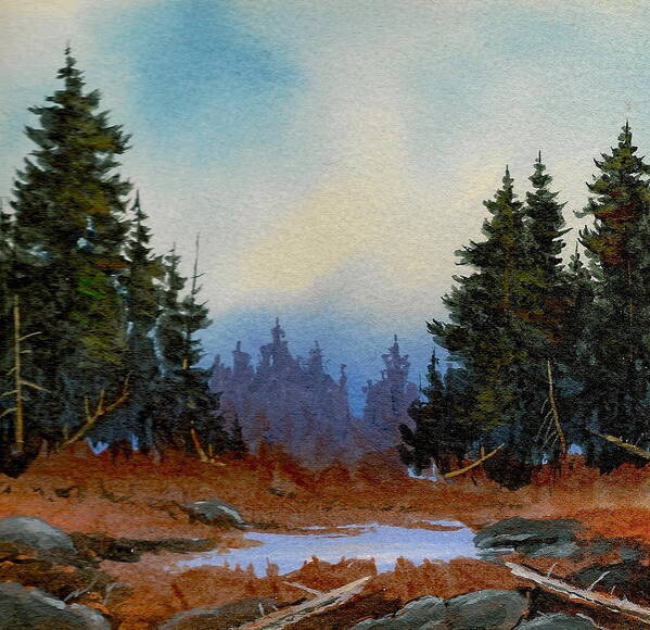 Forest Art Print featuring the painting High Country by Richard Hinger